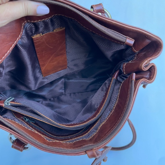 NWOT Genuine Leather Brown Purse - Picture 5 of 9